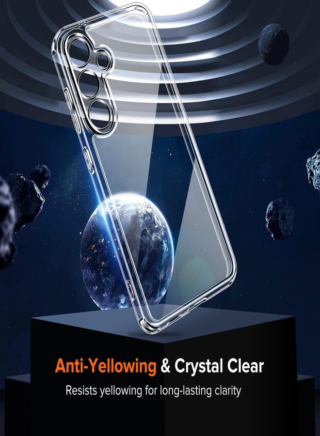 إيفولير جراب إيفولر 3 في 1 لهاتف سامسونج جالاكسي S25 بلس/ S25+ 5G 6.7 بوصة مع عبوتين من واقي الشاشة الزجاجي المقوى [تغطية كاملة]، [حماية بمستوى عسكري] غطاء حماية رفيع للهاتف شفاف [لا يصفر] - Image 3